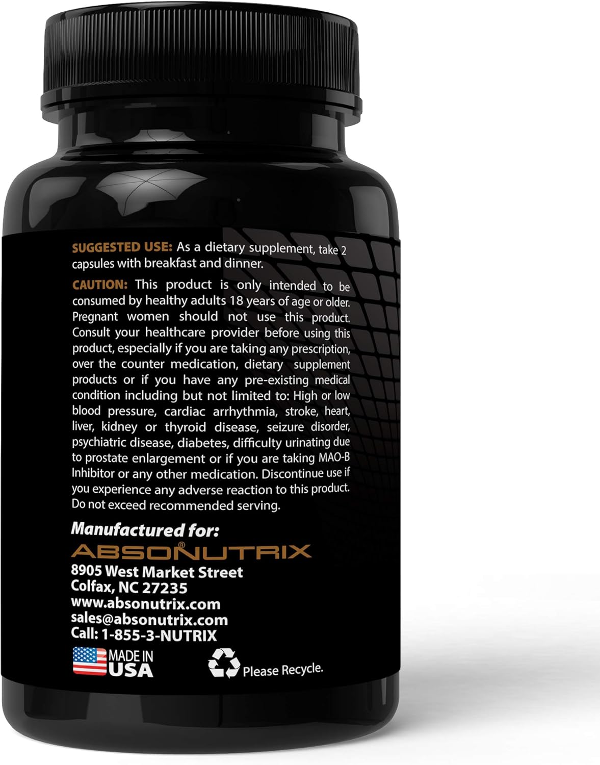 Absonutrix Cissus Quadrangularis Xtreme Supplement - 1600mg, 120 Capsules