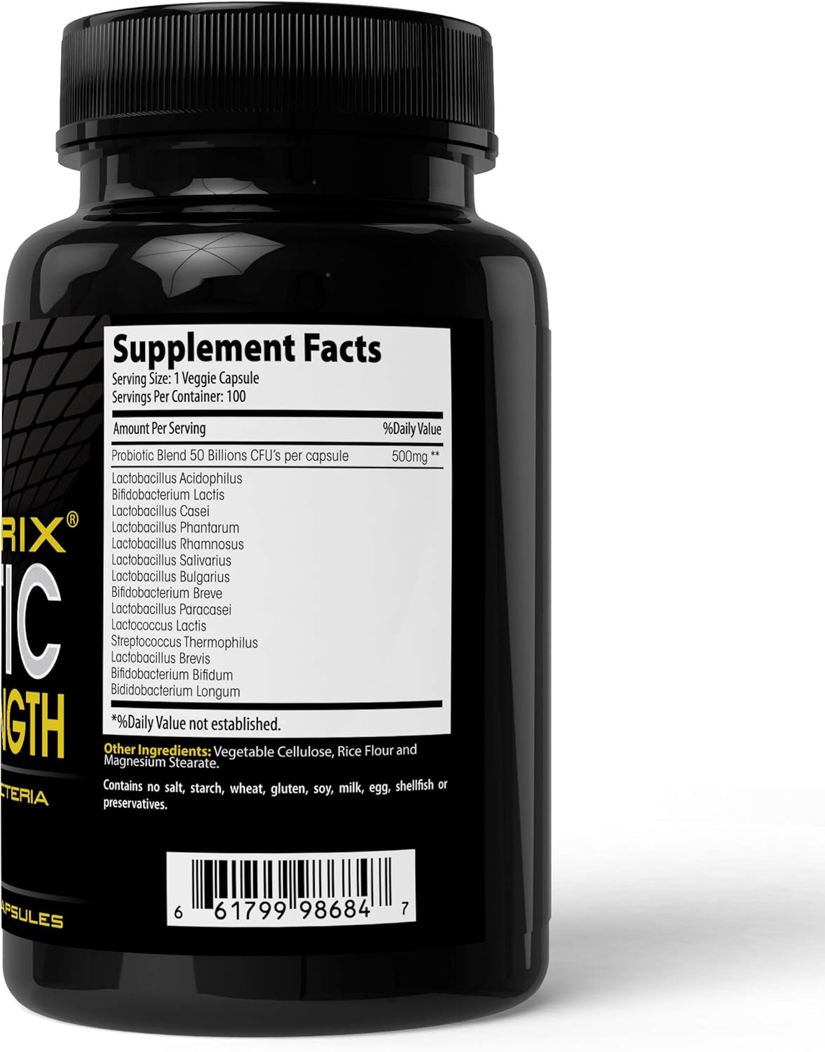 Absonutrix Probiotic Maximum Strength - 50 Billion CFU Multi-Strain, 100 Capsules