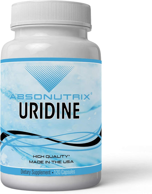 Absonutrix Uridine Monophosphate Capsules 500mg - 120 Vegetable Capsules - Memory Support - Made in USA
