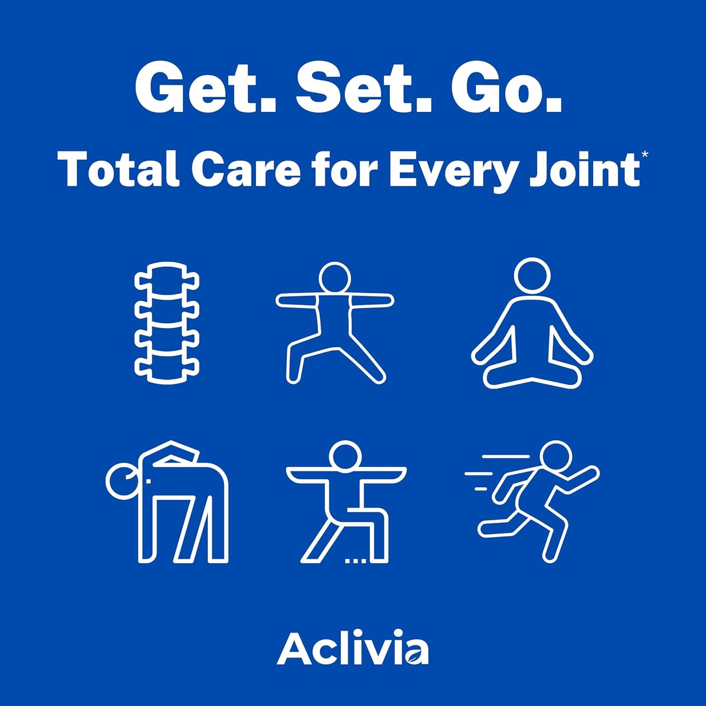 Aclivia AcliMove Joint Support Supplement with Hyaluronic Acid & Collagen for Mobility & Flexibility - Non-GMO, Gluten-Free - 30 Tablets