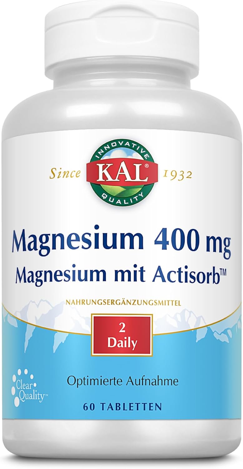 Actisorb KAL 400 Mg Magnesium Tablets - 60 Count Bottle