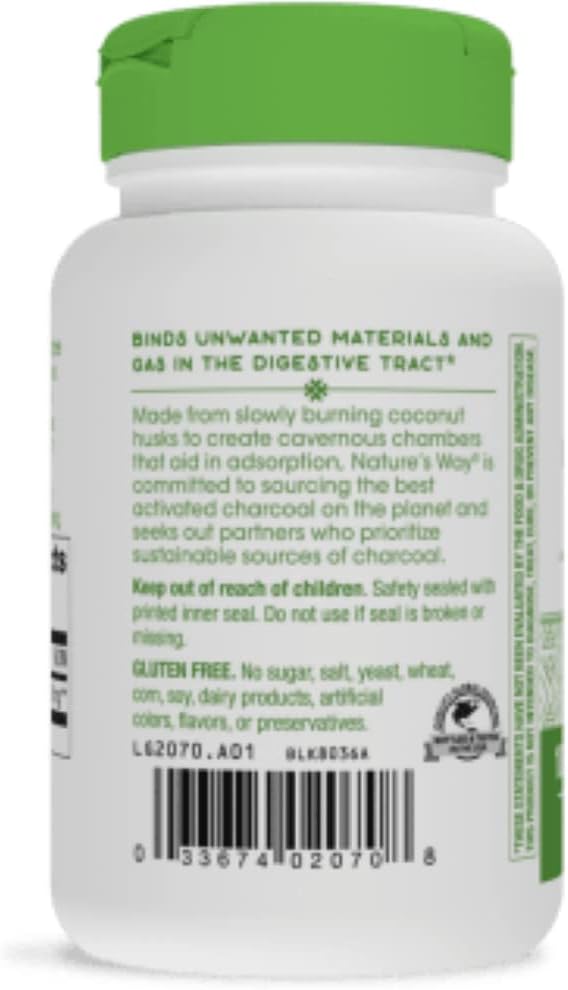 Activated Charcoal Capsules - Natural Detox Supplement for Health and Wellness