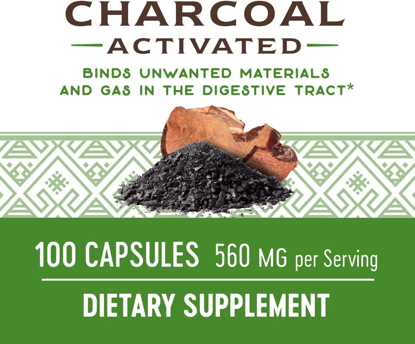 Activated Charcoal Capsules by Nature's Way - Natural Detox and Digestive Support Supplement