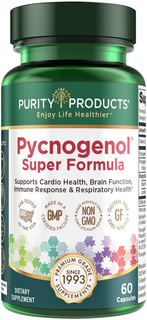 Activated Pycnogenol Pomegranate P40p Super Formula Capsules - 60 Count - Purity Products