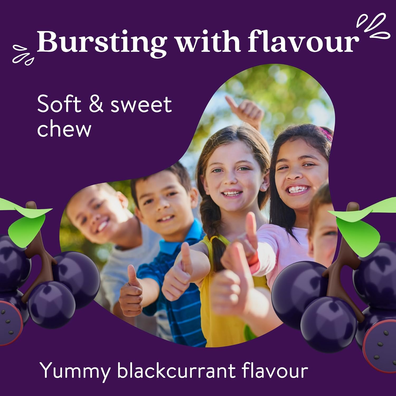 ActiveIron Kids: Iron Supplements with Vitamin D for Immune Support & Energy - 30 Blackcurrant Chews, Non-Constipating