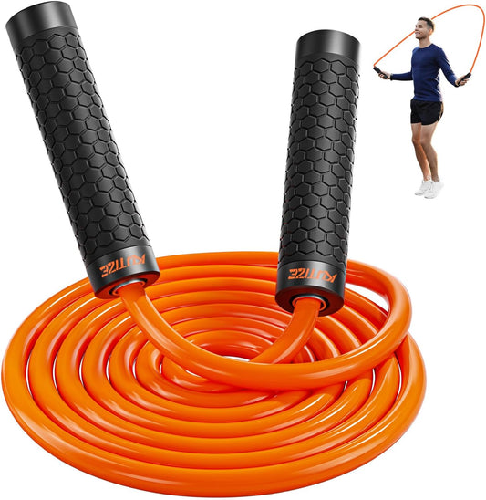 Adjustable 1lb Weighted Jump Rope for Men and Women - Perfect for Boxing, Cardio, Home Fitness - Full Body Exercise at Home Gym