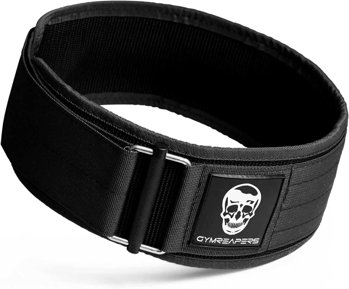 Adjustable 4 Inch Neoprene Weightlifting Belt with Quick Locking Metal Buckle for Bodybuilding, Powerlifting, Cross Training - Gymreapers - Olympic Lifting Back Support