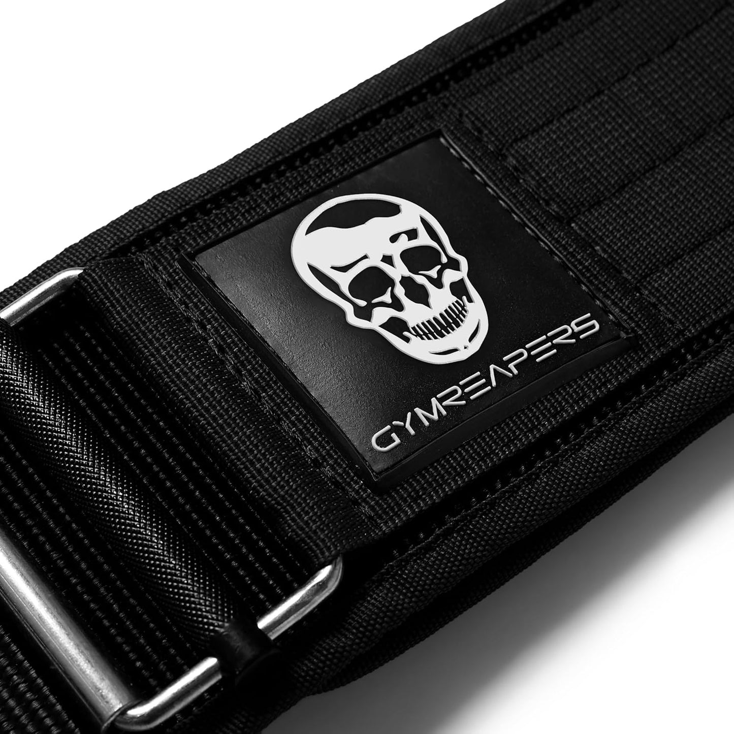 Adjustable 4 Inch Neoprene Weightlifting Belt with Quick Locking Metal Buckle for Bodybuilding, Powerlifting, Cross Training - Gymreapers - Olympic Lifting Back Support