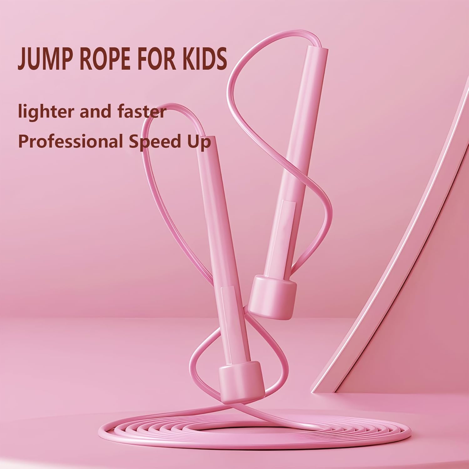 Adjustable Kids Jump Rope Set for Fitness, Tangle-Free Skipping Rope, Lightweight 9.2ft PVC Jump Rope for Kids 8-12, Women, Men - Ideal for Workout