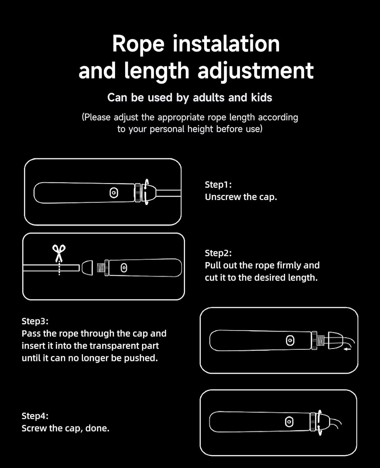 Adjustable LED Light Up Jump Rope for Kids and Adults - Colorful Glowing Skipping Rope for Fitness and Workouts