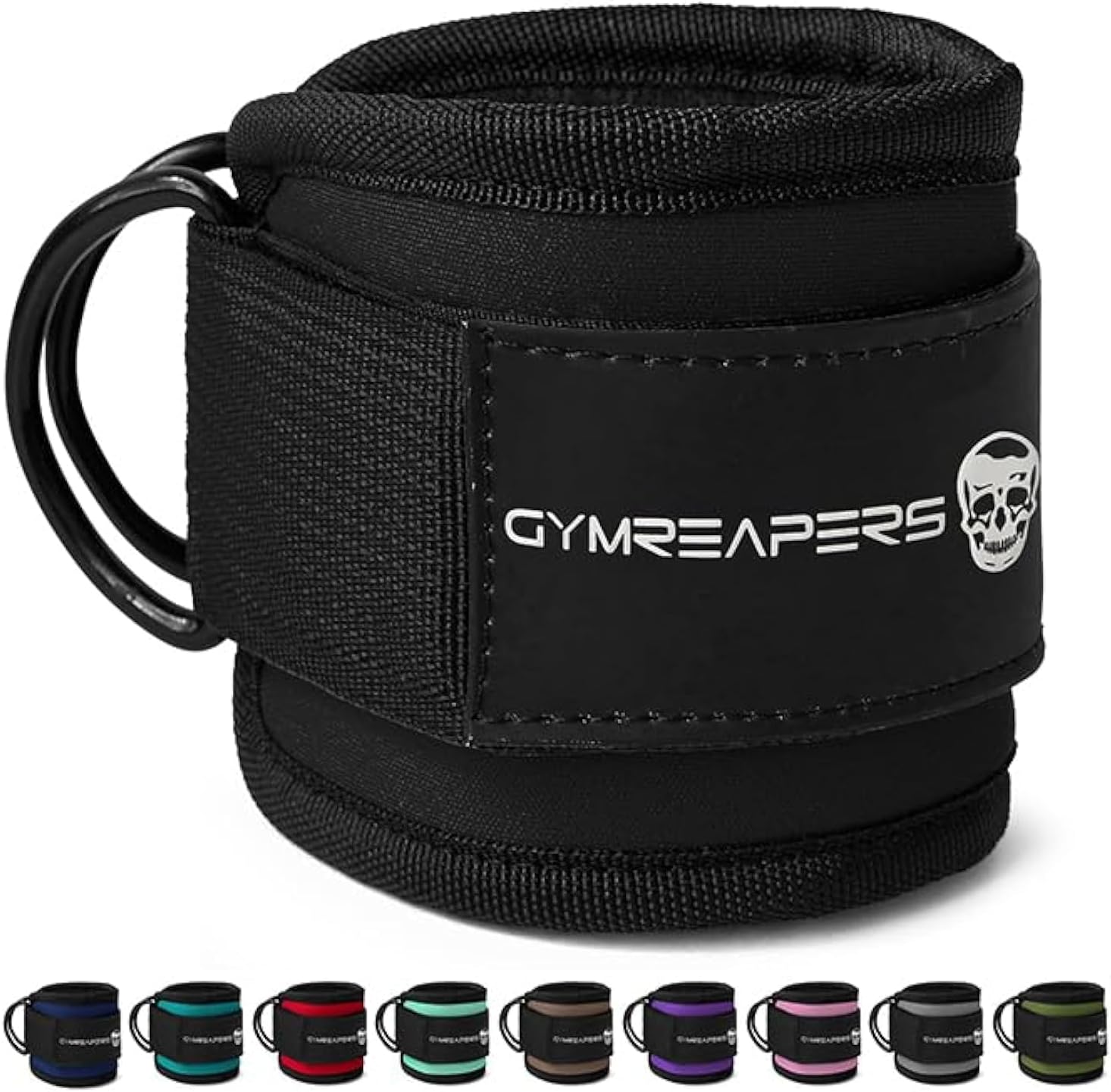 Adjustable Neoprene Ankle Straps for Cable Machine Kickbacks & Lower Body Exercises - Gymreapers (Pair)