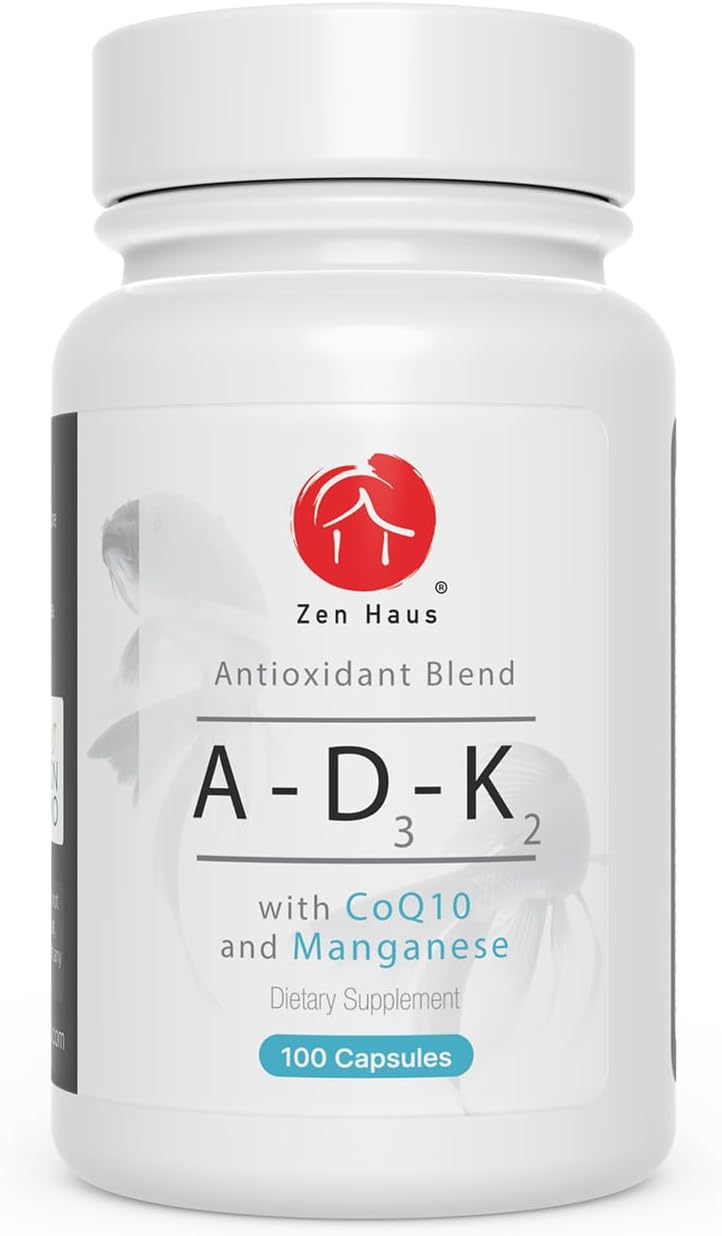 ADK Vitamin Supplement with Network Antioxidants for Vision, Bones, and Immune Support - D3 5000 iu Complex