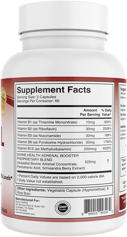 Adrenal Booster for Optimal Health and Wellness - Divine Formula