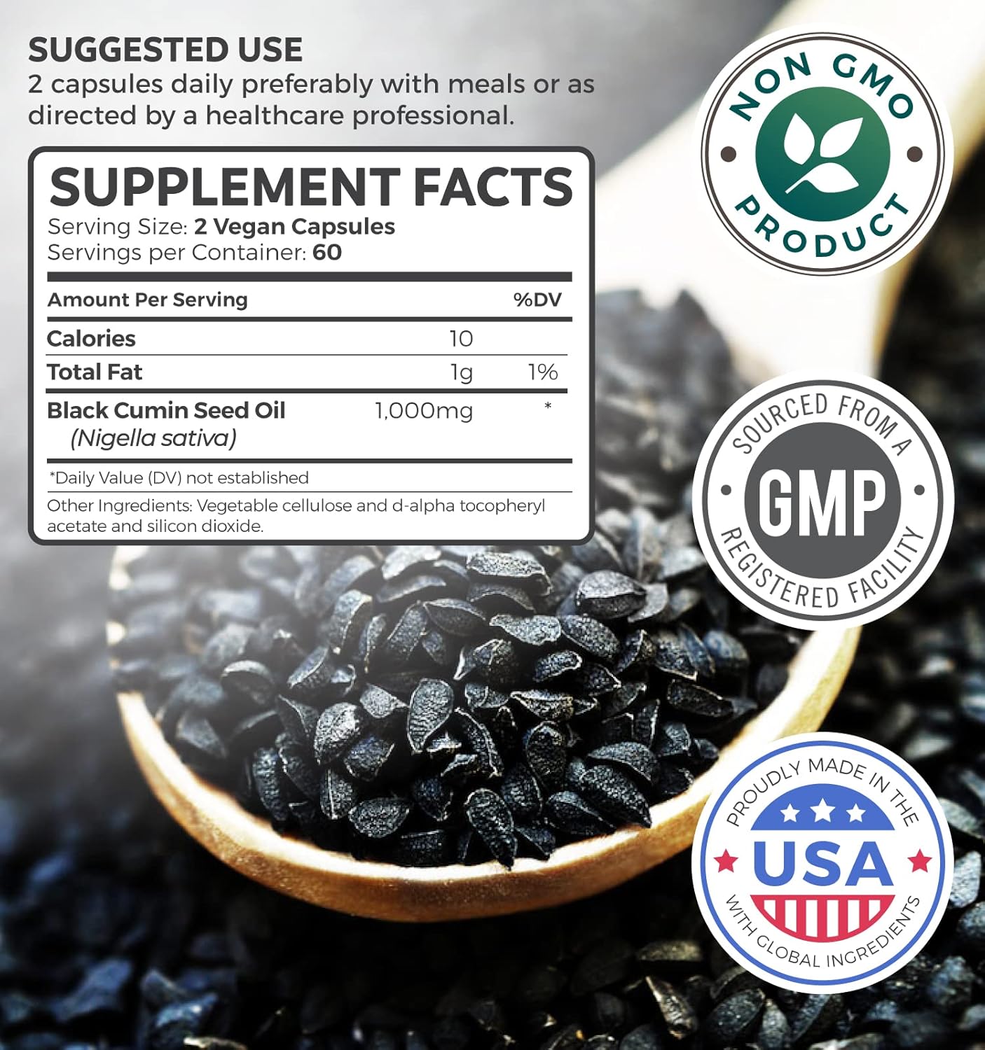 Adrenal Power Pack & Black Seed Oil Bundle - Premium Adrenal Support & Cortisol Management - Non-GMO & Vegan