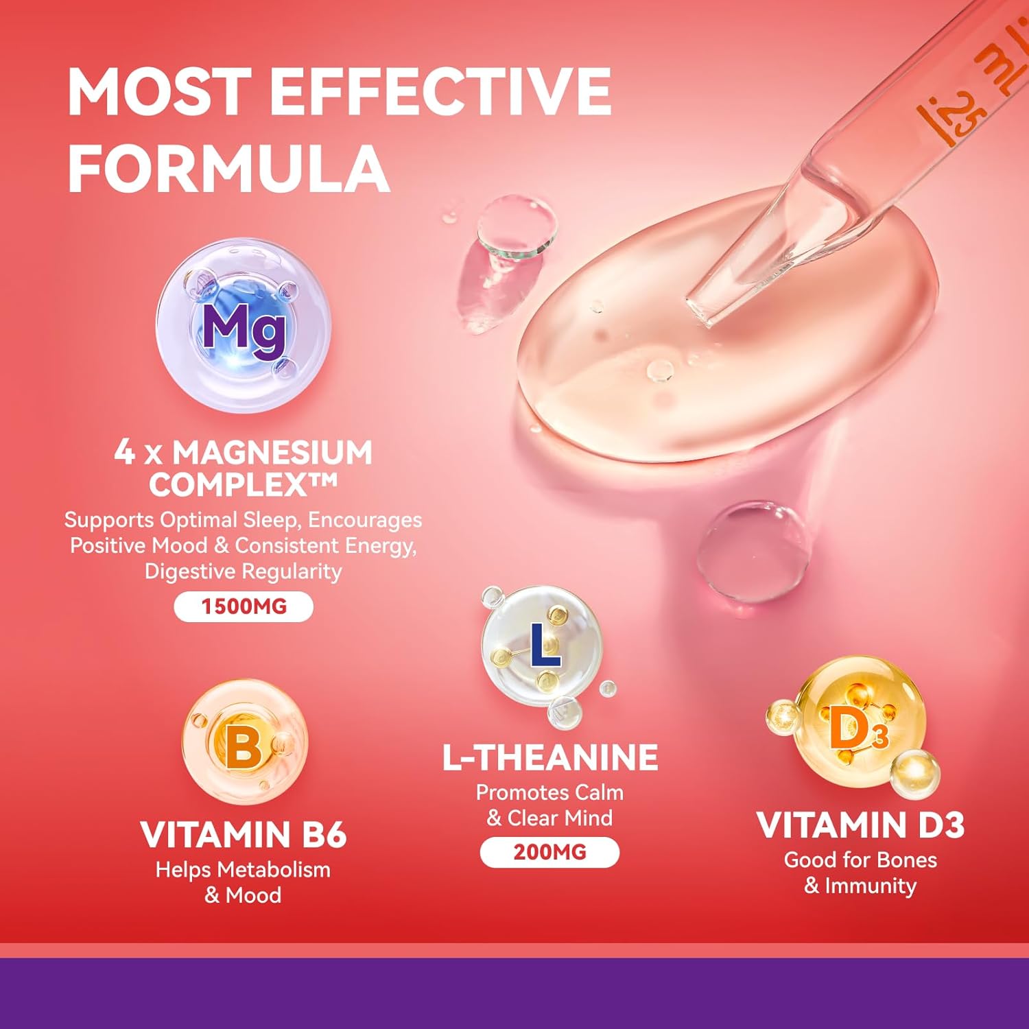 Adult Magnesium Gummies for Sleep, Relaxation, and Focus - Pineapple & Strawberry Flavors with Magnesium Citrate & Taurate