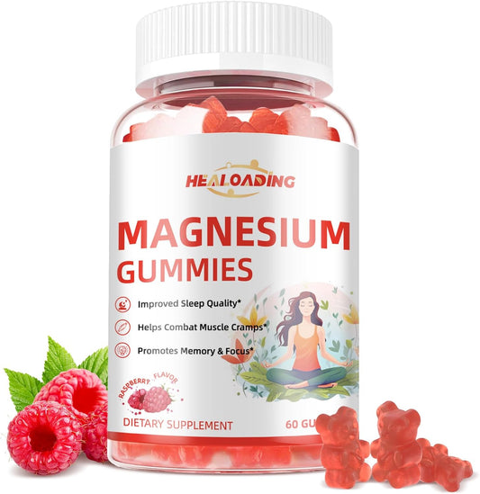 Adults Sleep Support: Magnesium Glycinate Gummies with Vitamin D3, B6, CoQ10 - Promotes Nerve Health, Better Sleep, Muscle Cramp Relief