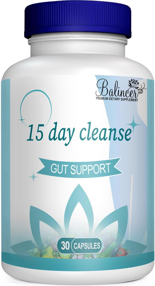 Advanced 15 Day Gut Cleanse Detox with Senna & Psyllium Husk for Women & Men - Non-GMO, 30 Capsules - BoostGo Australia