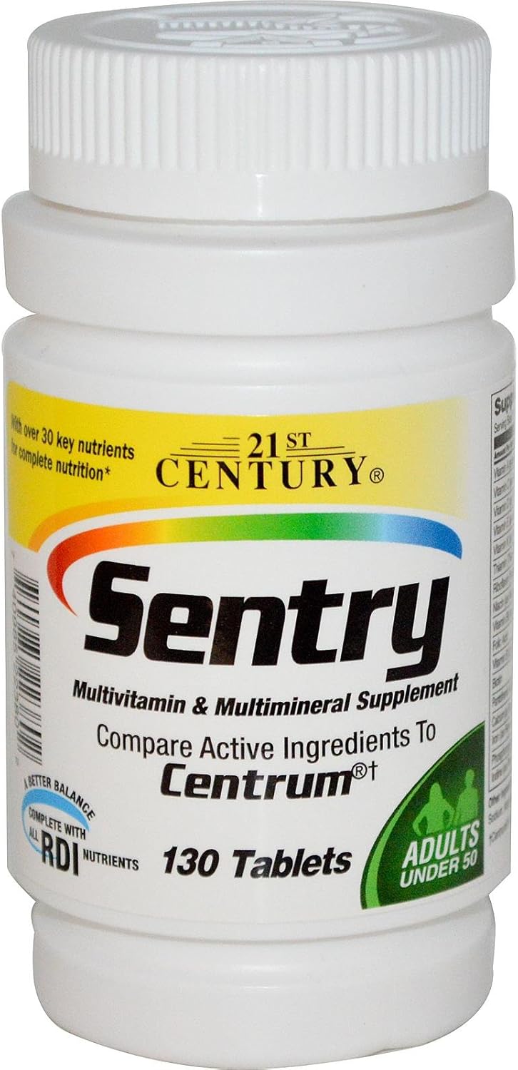 Advanced 21st Century Sentry Supplement with 130 Tablets for Immune Support and Health