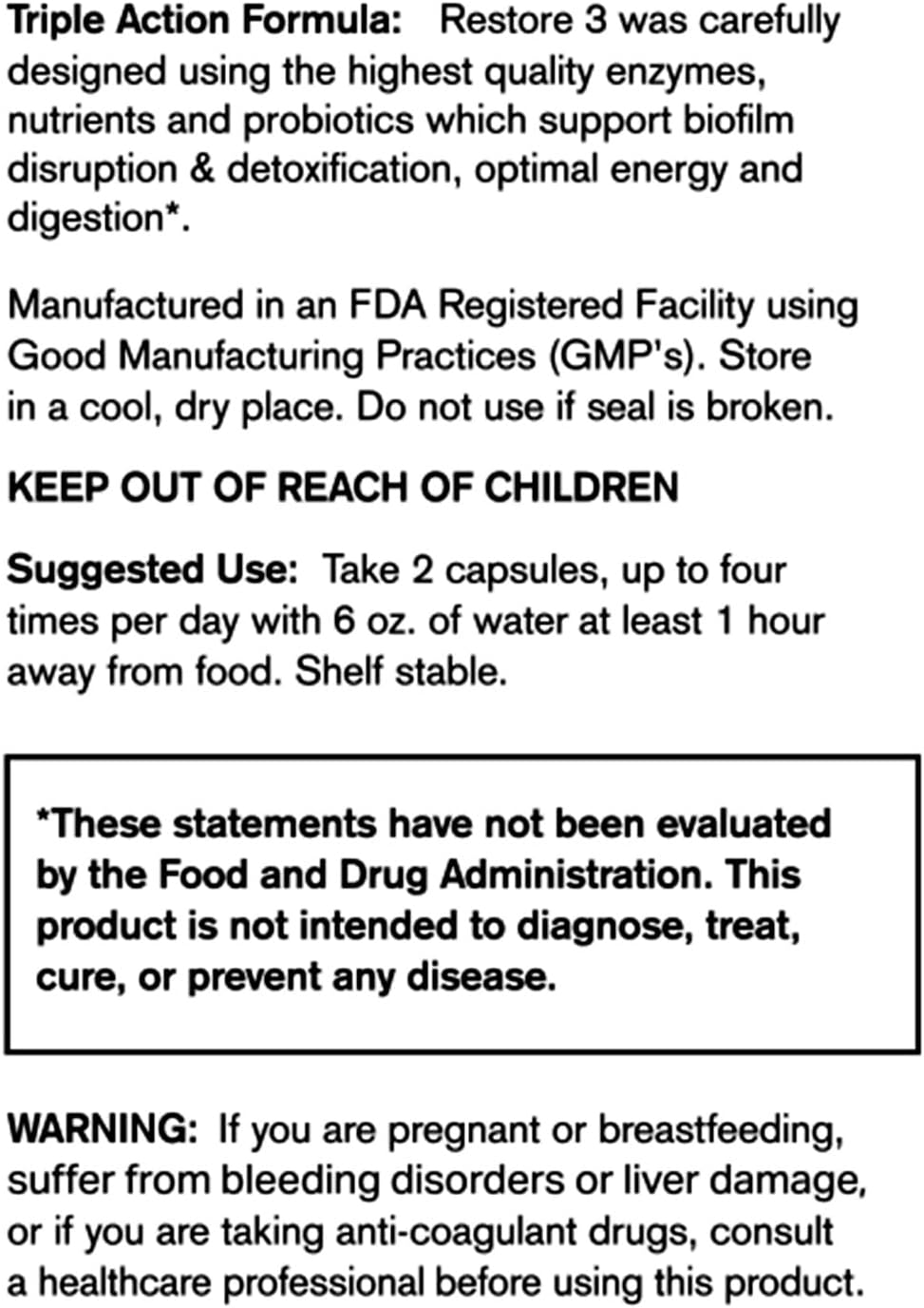 Advanced 3-Proteolytic Enzyme & Spore Probiotic Blend Supplement - 180 Capsules - Supports GI Health, Fibromyalgia, Gut Flora, Muscle & Joint Support - Biofilm Disruption Aid