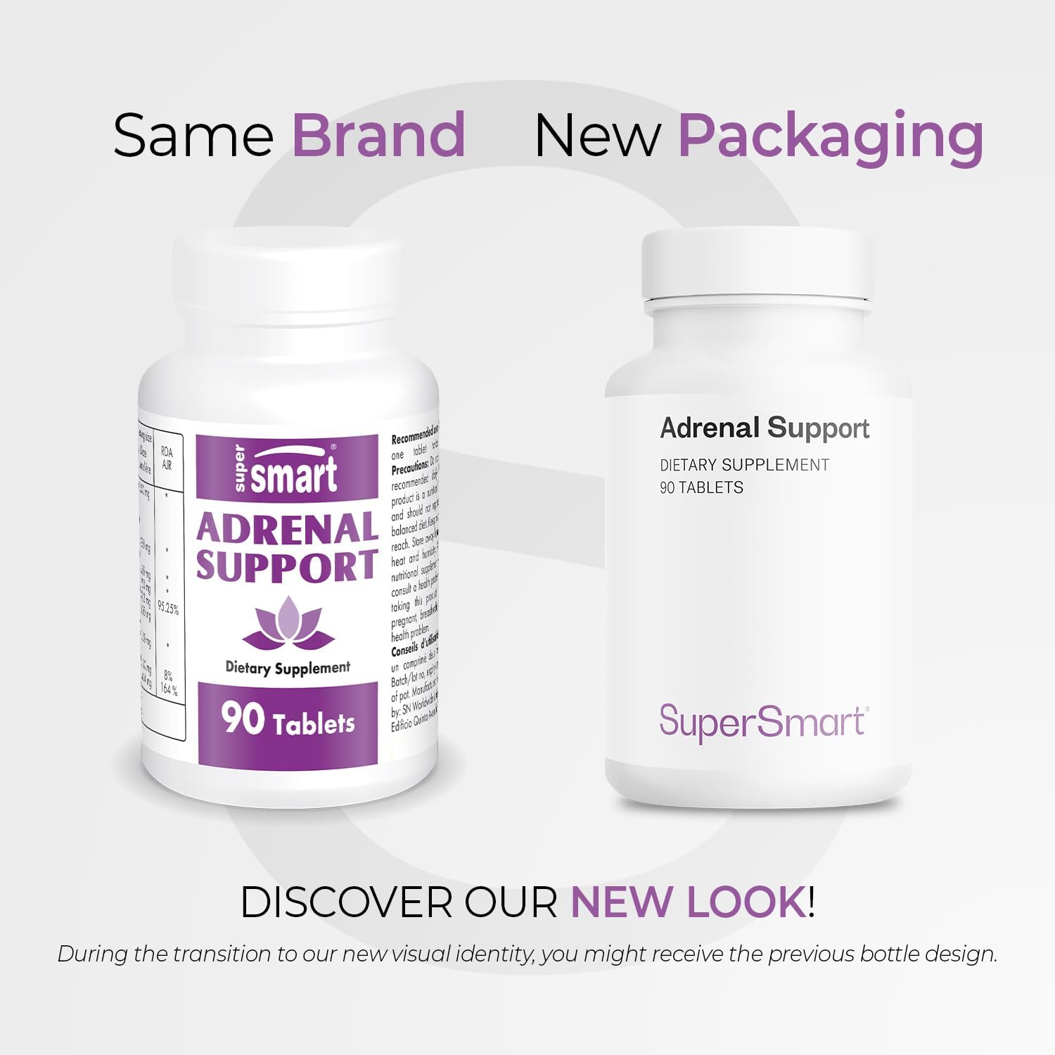 Advanced Adrenal Support Supplement with Rhodiola Rosea, Holy Basil Tulsi, Magnesium | Non-GMO & Gluten Free - 90 Tablets