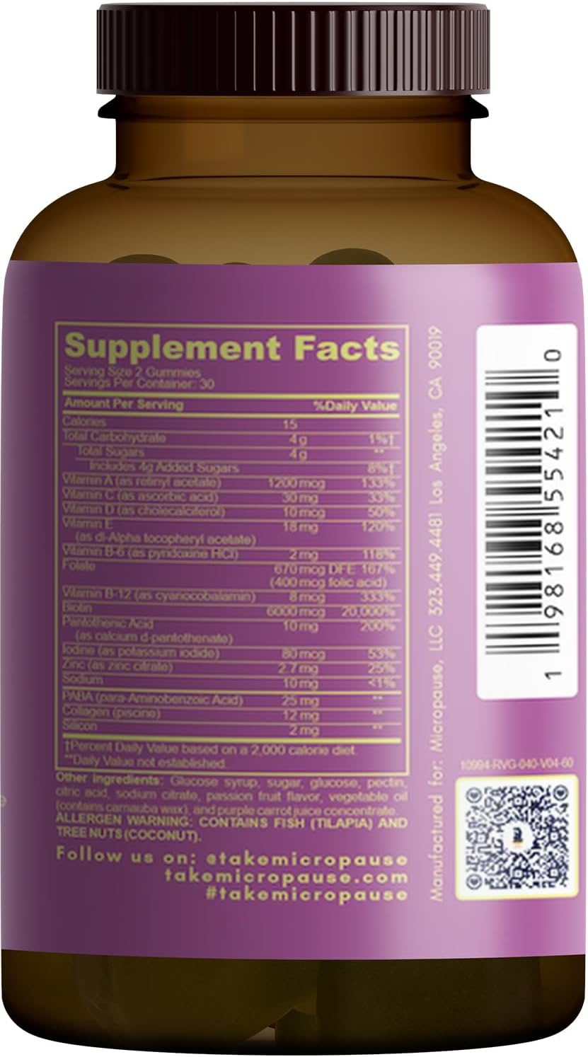 Advanced Beauty Complex Glow and Grow Gummies with Biotin, Collagen, and Antioxidant Vitamins for Hair, Skin, and Nails