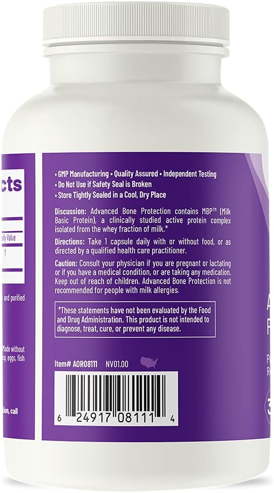 Advanced Bone Protection Supplement with MBP for Healthy Bone Remodeling - 30 Capsules, Gluten Free