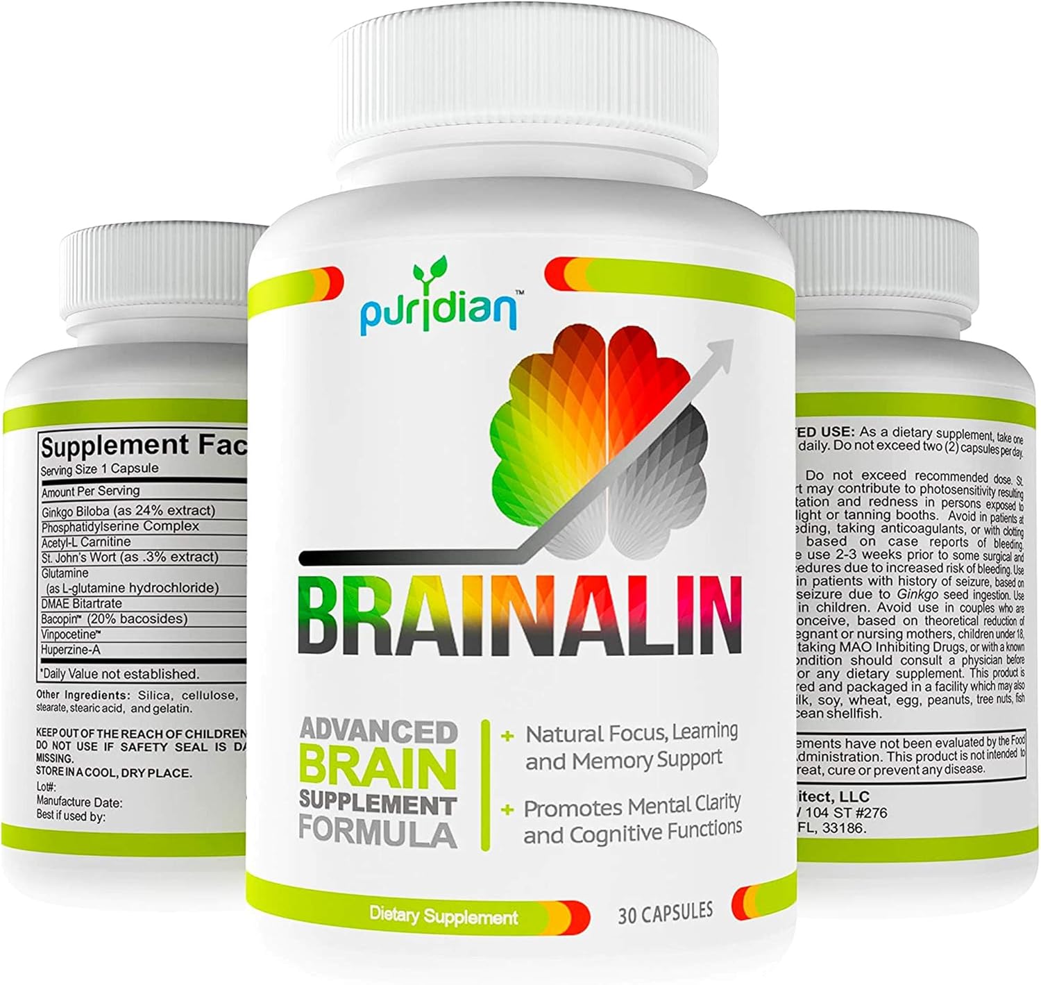 Advanced Brain Boosting Nootropic Supplement - Certified USA, Enhances Memory & Focus with Each Capsule - Natural Formula for Men & Women