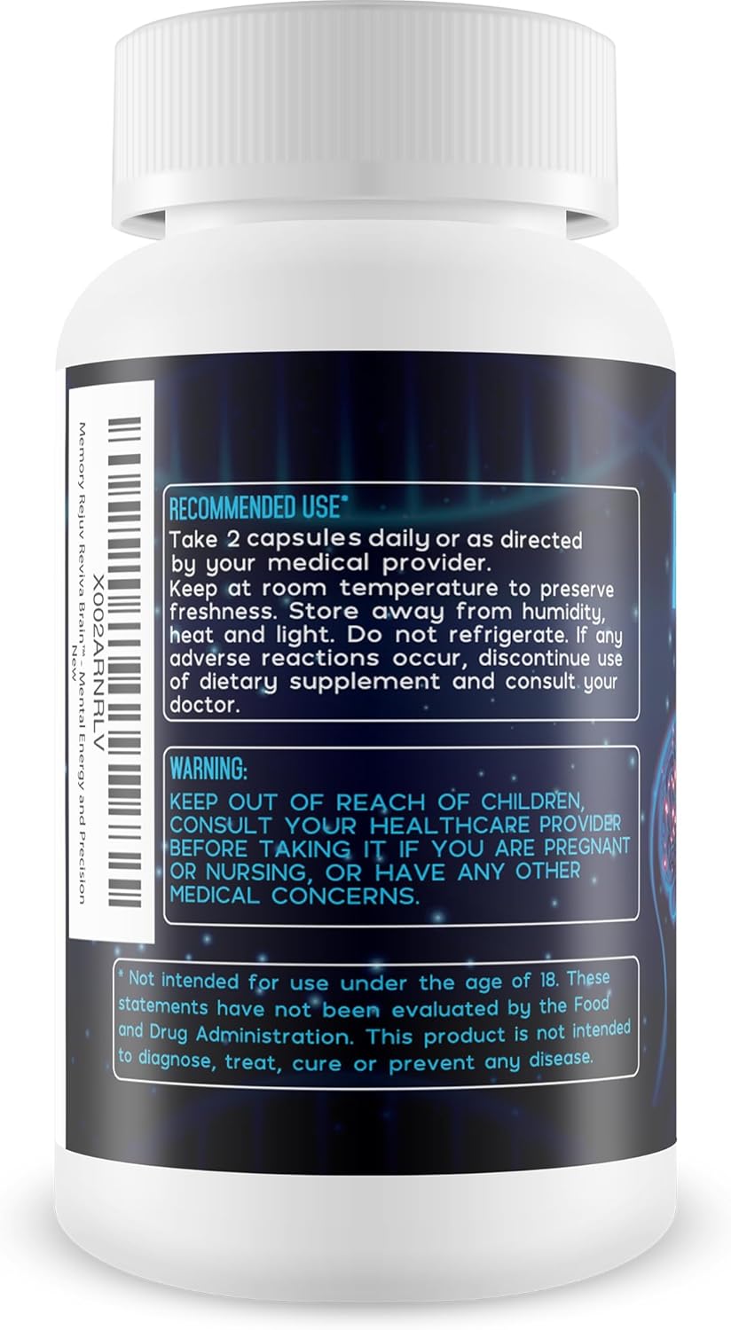 Advanced Cognitive Support Supplement for Focus, Memory, and Clarity - Nootropic Brain Pills for Mental Energy and Precision - Memory Rejuv Brain Reviva