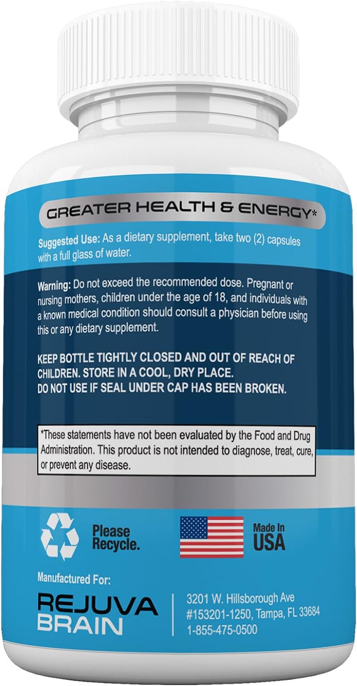 Advanced Cognitive Support Supplement with L-Glutamine & Bacopa Monnieri for Brain Health & Function