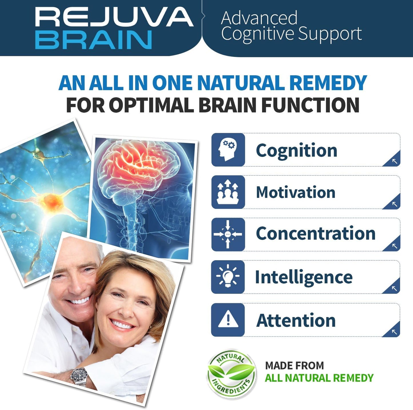 Advanced Cognitive Support Supplement with L-Glutamine & Bacopa Monnieri for Brain Health & Function