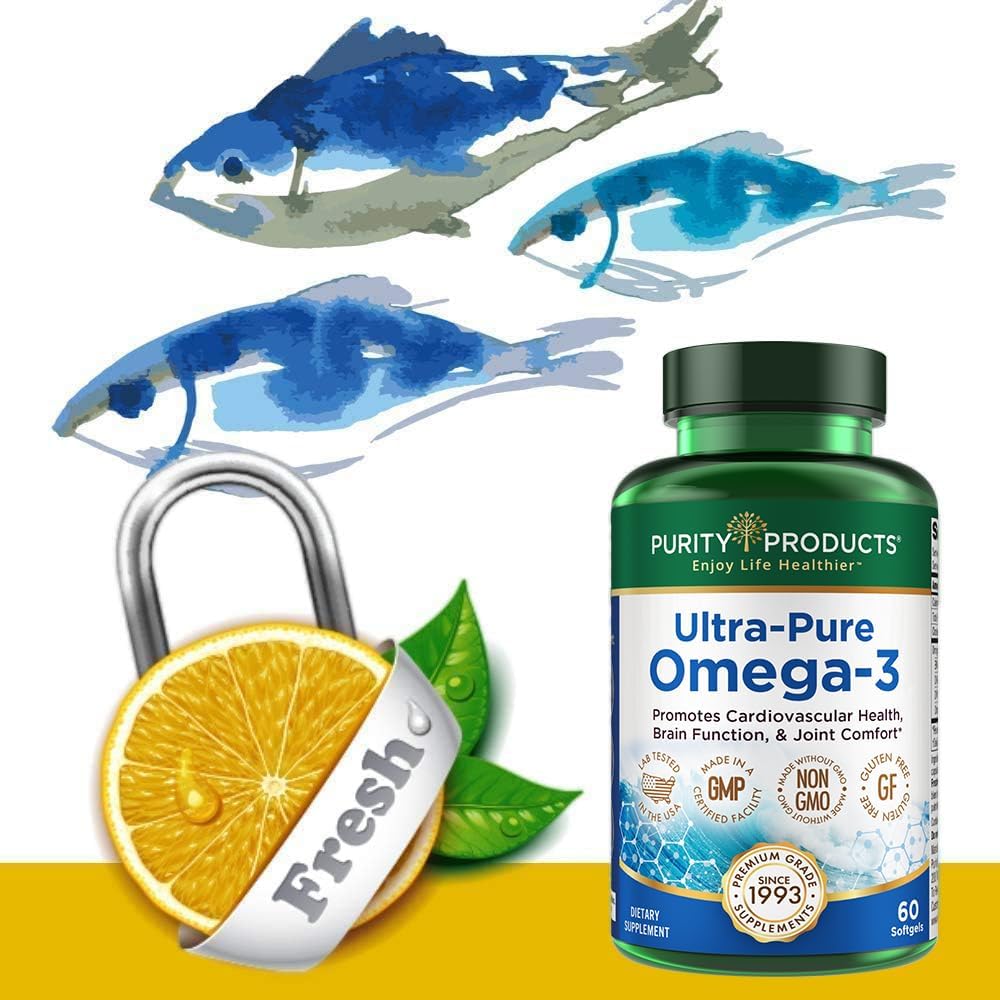 Advanced D + Omega-3 Ultra-Pure Fish Oil Kit with Vitamin D, K2, Zinc, Magnesium, Boron, and Taurine by Purity Products
