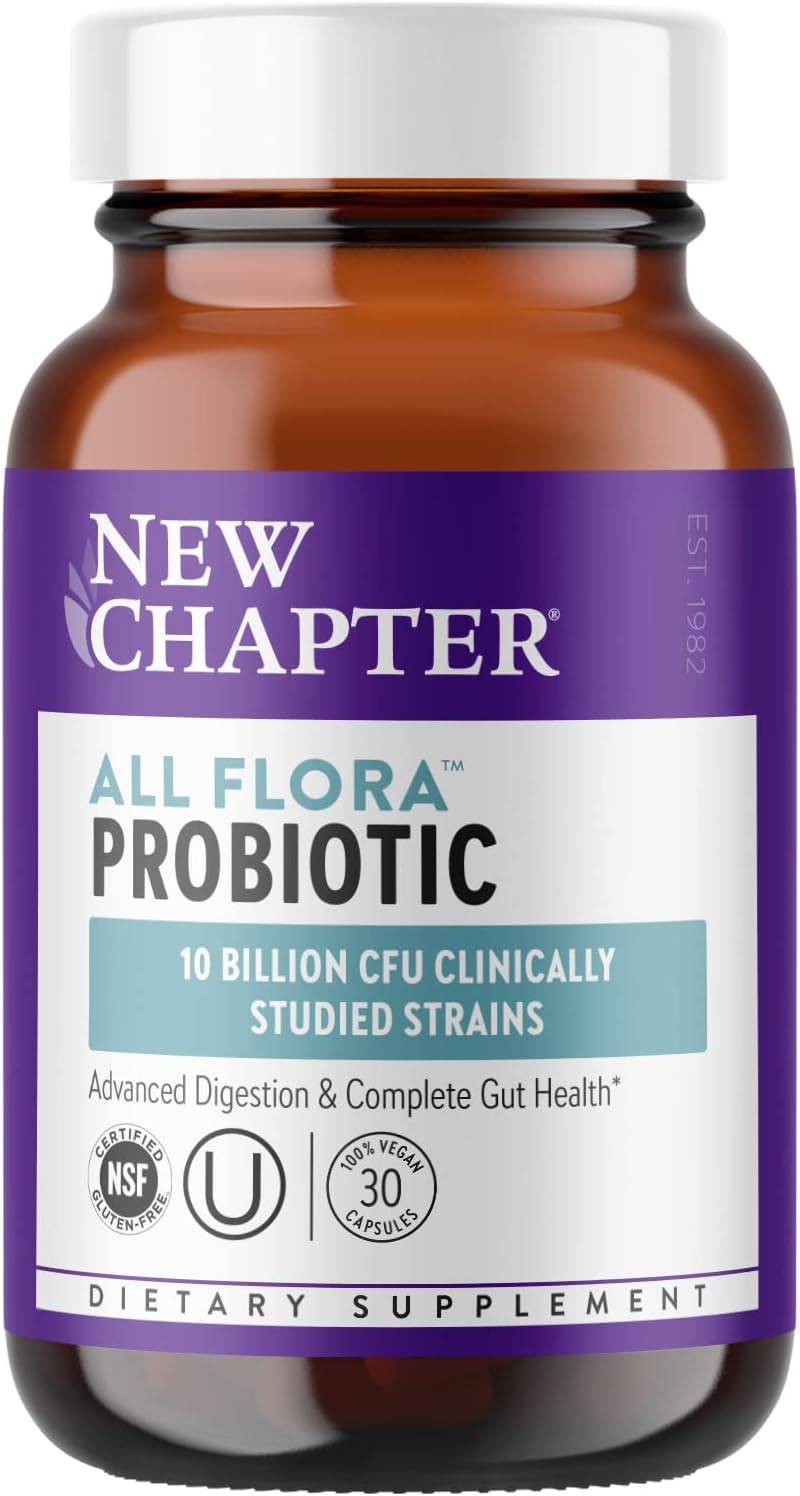 Advanced Digestion & Gut Health Probiotic Supplement - 30 ct (1 Month Supply) with Prebiotics + Postbiotics, Clinically Studied Strains, Vegan & Non-GMO