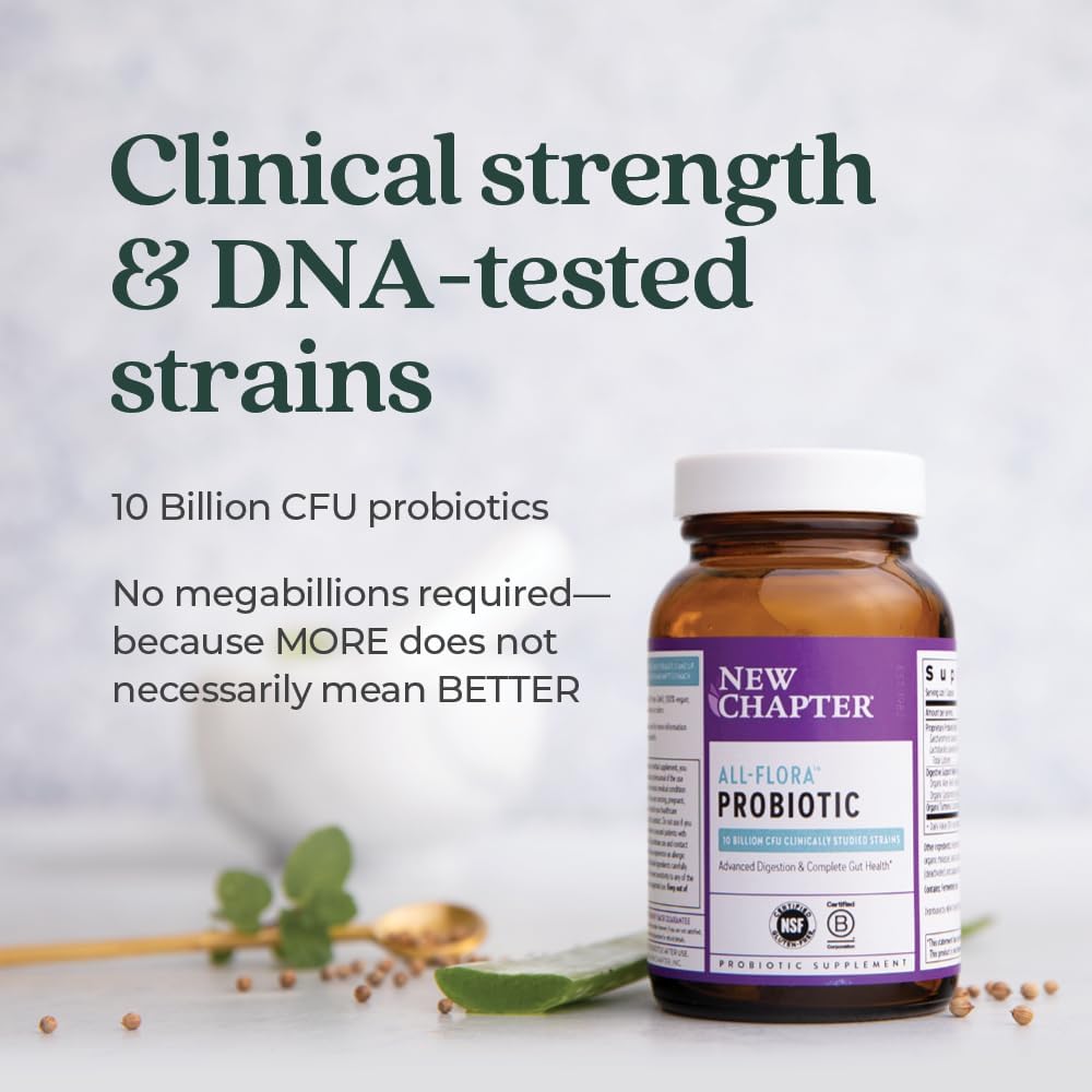Advanced Digestion & Gut Health Probiotic Supplement - 30 ct (1 Month Supply) with Prebiotics + Postbiotics, Clinically Studied Strains, Vegan & Non-GMO