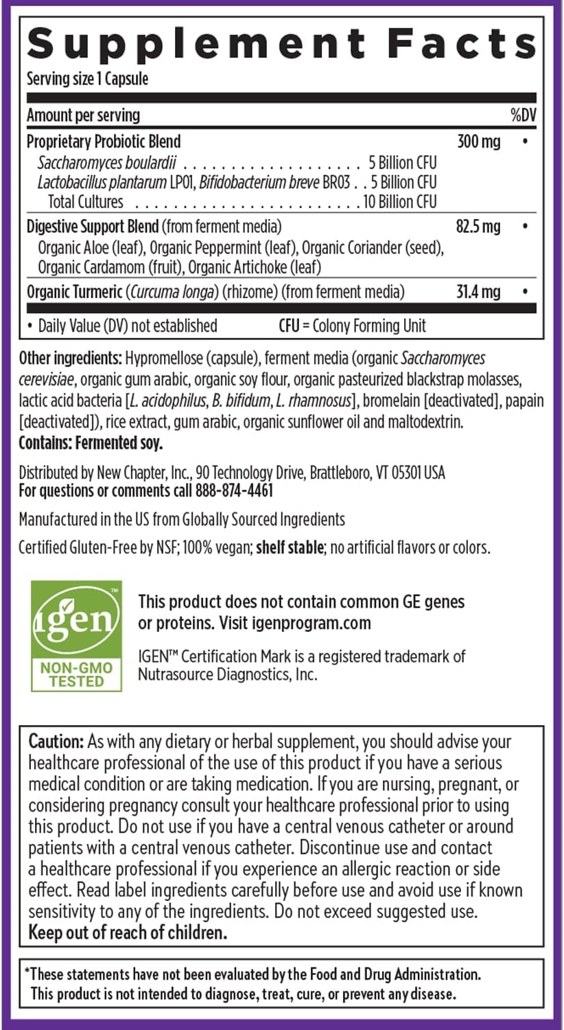 Advanced Digestion & Gut Health Probiotic Supplement - 30 ct (1 Month Supply) with Prebiotics + Postbiotics, Clinically Studied Strains, Vegan & Non-GMO
