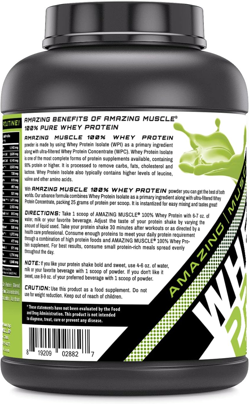 Advanced Formula 100% Whey Protein Powder with Whey Protein Isolate & Ultra Filtered Concentrate - Japanese Matcha Flavor - 5lb