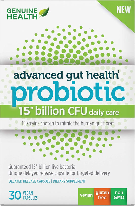 Advanced Gut Health Gentle-Care Probiotic for Digestive Wellness - Multi-Strain Formula, 30 Capsules