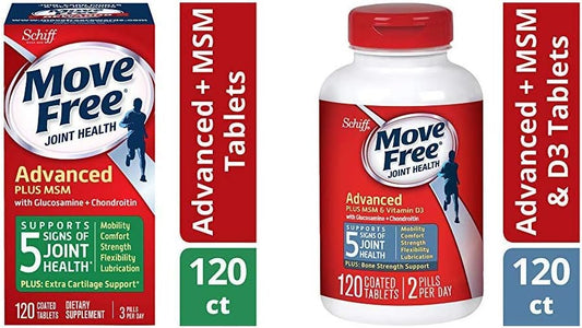 Advanced Joint Health Supplement Tablets with Glucosamine, Chondroitin, MSM & D3 (120 Count)