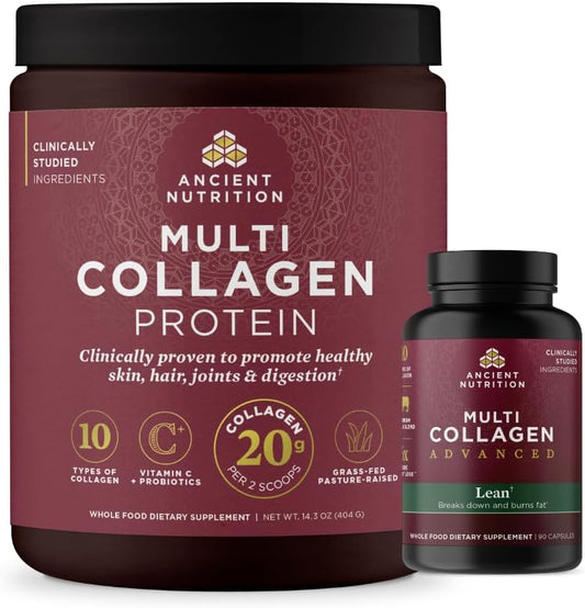 Advanced Lean Multi Collagen Capsules & Protein Powder Bundle - 90 Capsules + 40 Servings - BoostGo Australia