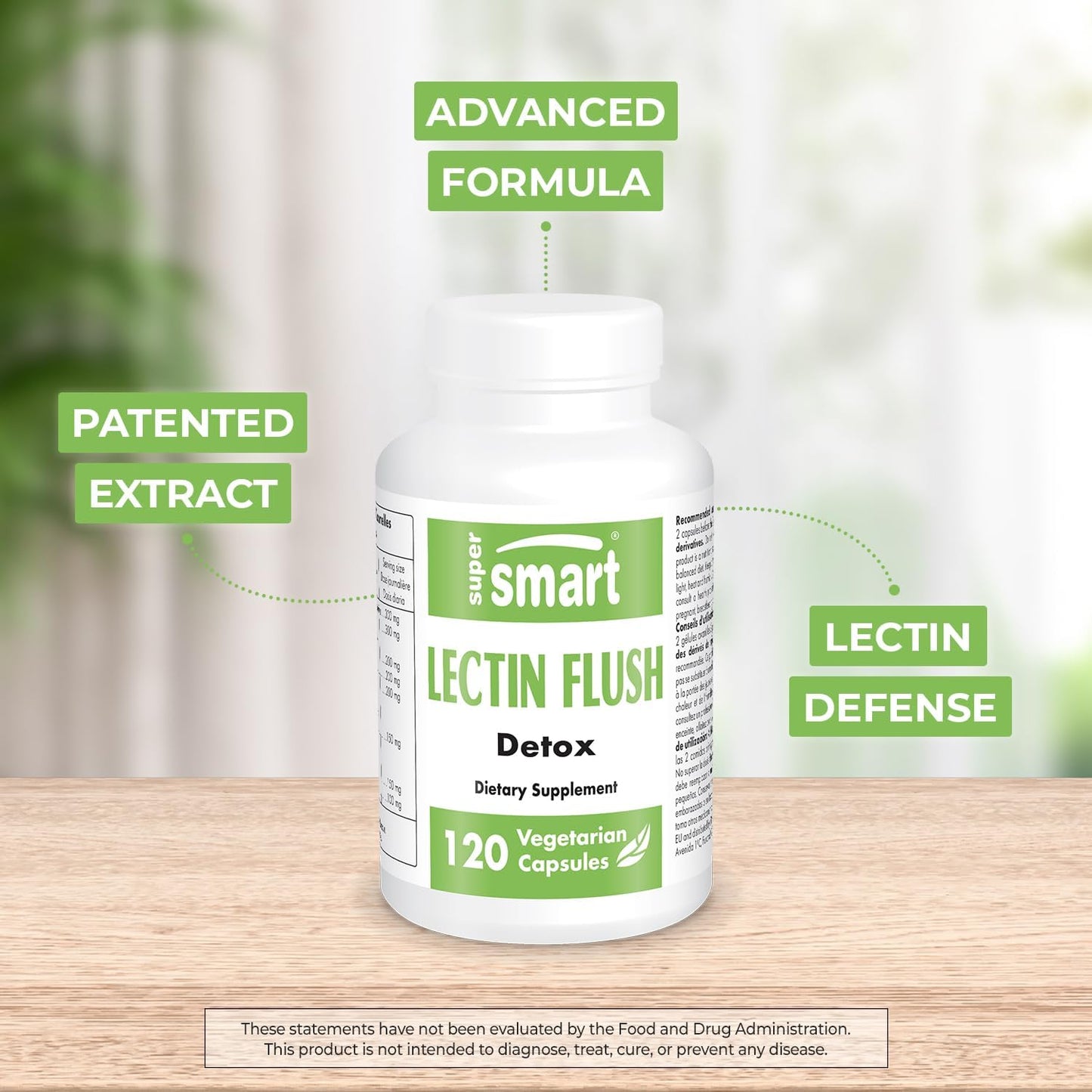 Advanced Lectin Blocker Supplement - Lectin Flush Formula for Shield & Defense - Non-GMO, Gluten Free - 120 Veg Caps