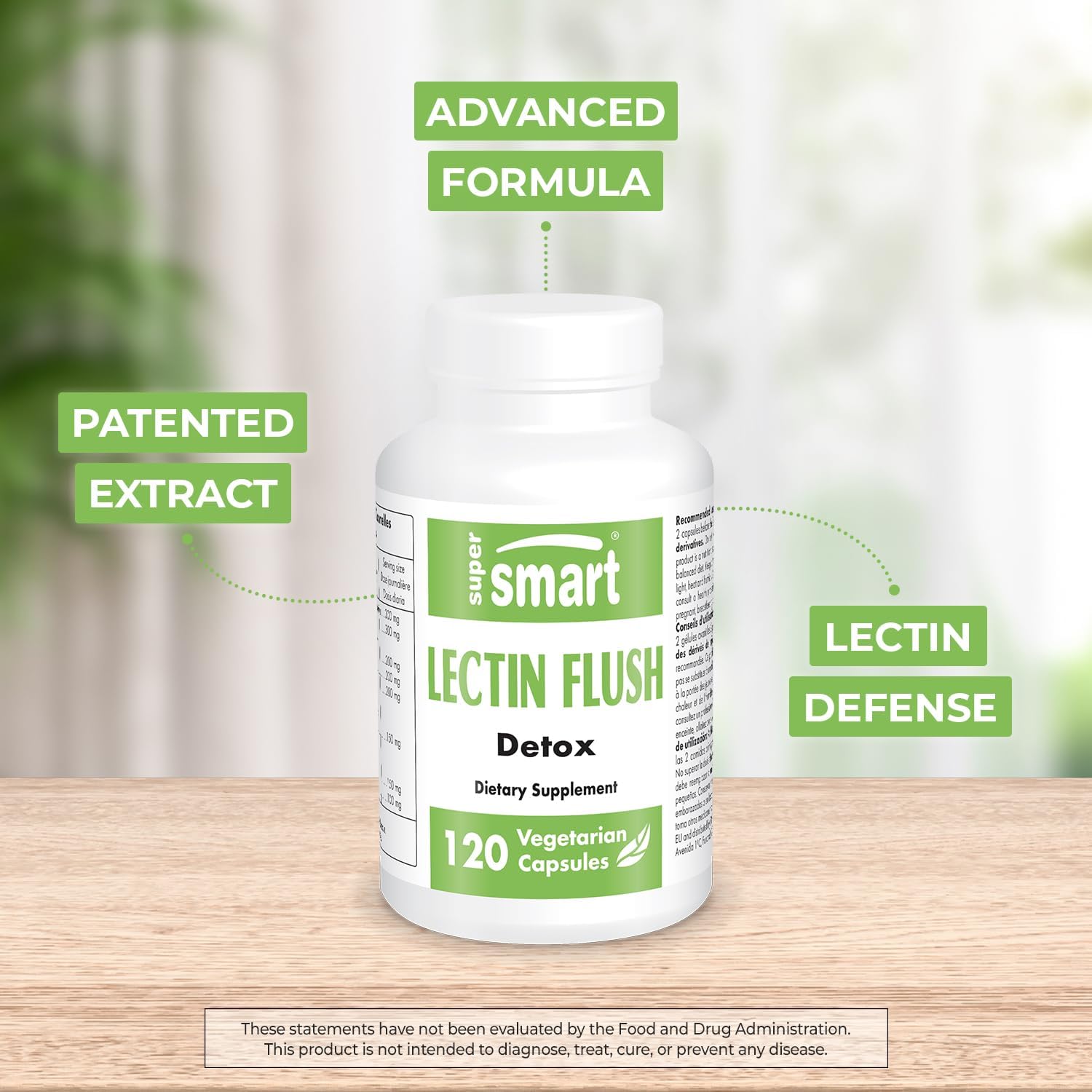 Advanced Lectin Blocker Supplement - Lectin Flush Formula for Shield & Defense - Non-GMO, Gluten Free - 120 Veg Caps