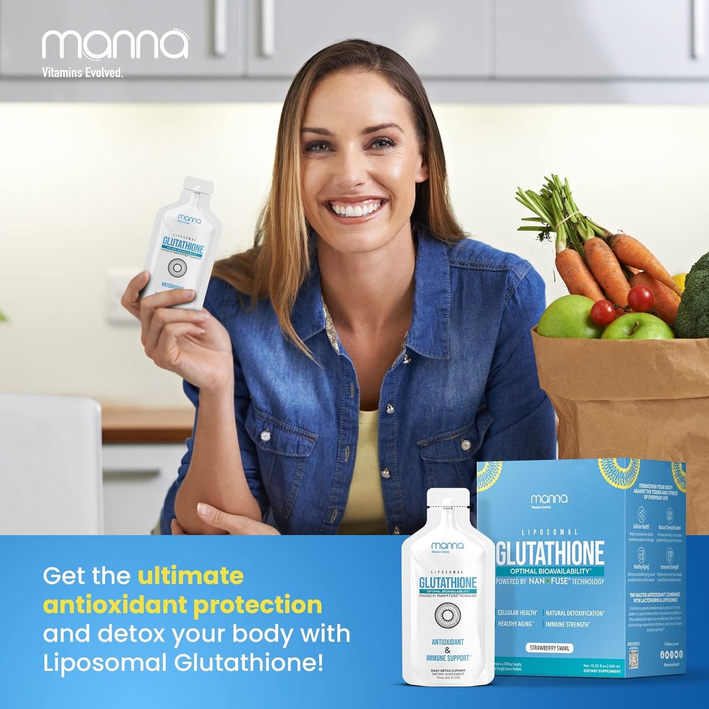 Advanced Liposomal Glutathione Supplement by Manna Vitamins