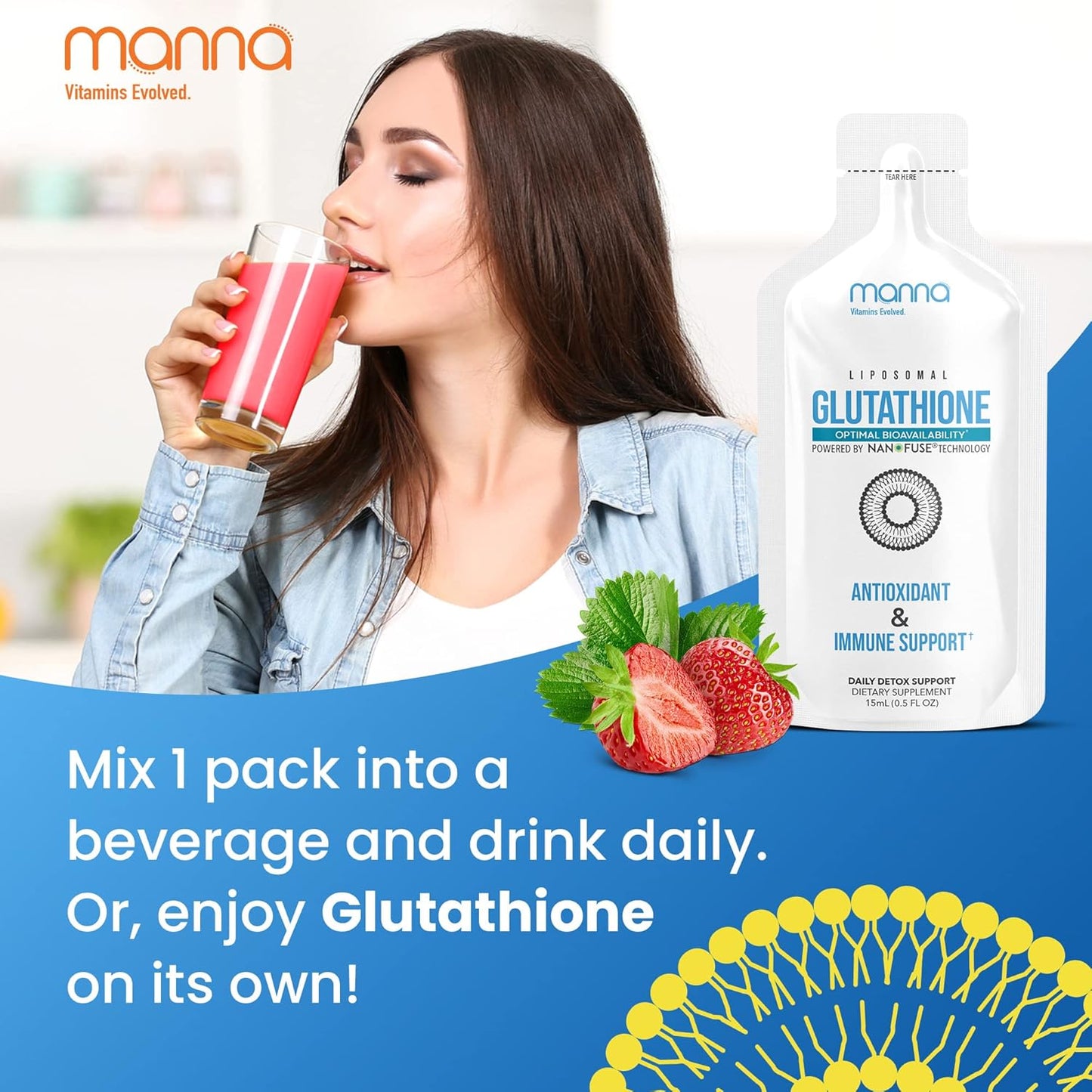 Advanced Liposomal Glutathione Supplement by Manna Vitamins