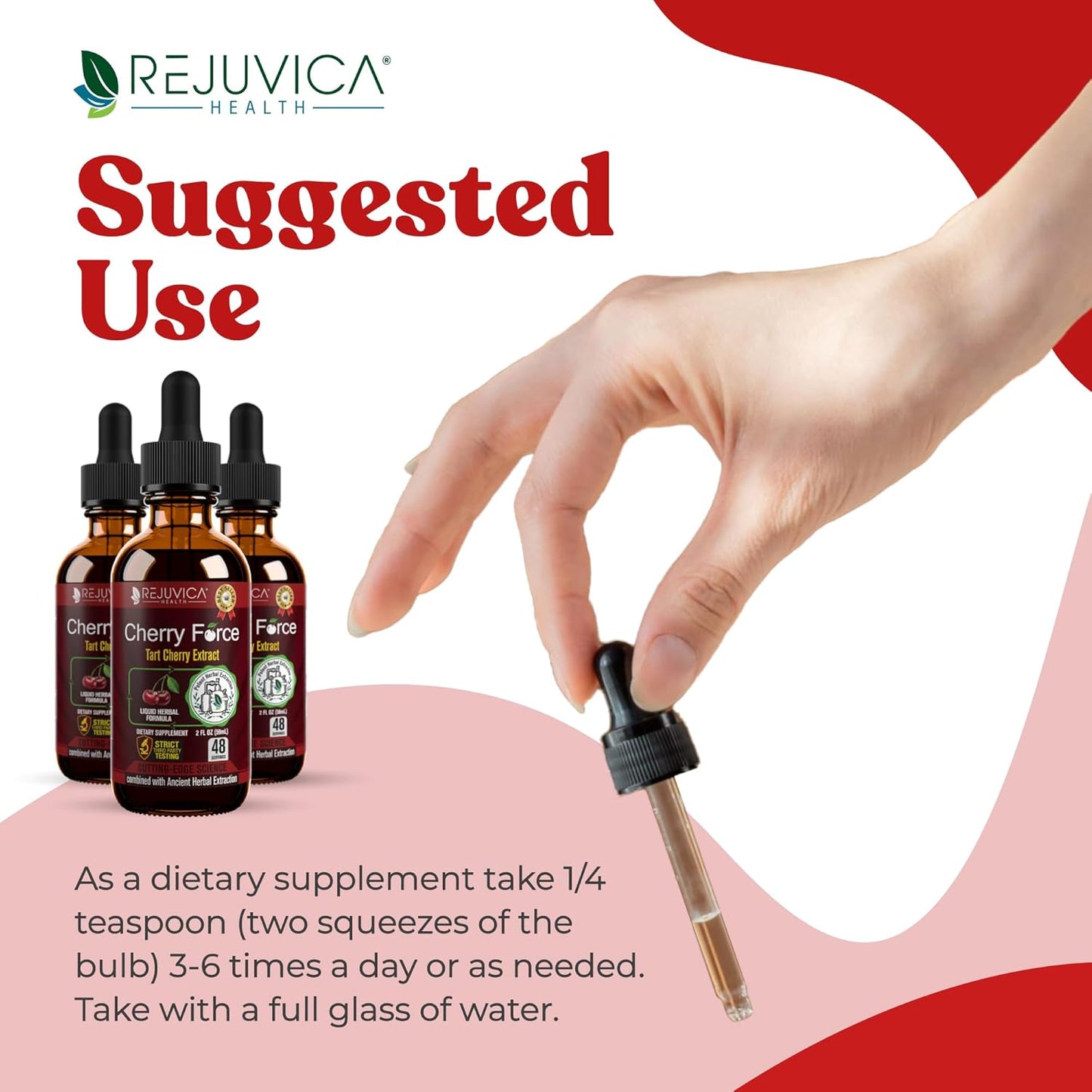 Advanced Liquid Tart Cherry Extract with Phytonutrients for Better Absorption - Real Cherries Formula by Rejuvica Health