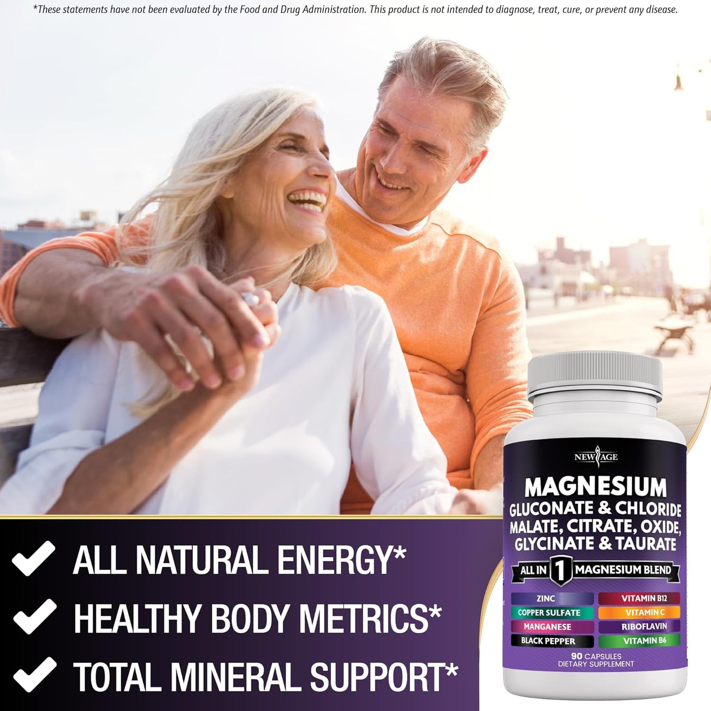 Advanced Magnesium Complex for Bone Health & Joint Support - 270 Count - Glycinate, Citrate, Malate, Oxide, Taurate, Aspartate, Gluconate, Orotate, Mag Chloride, Manganese - Powerful Formula