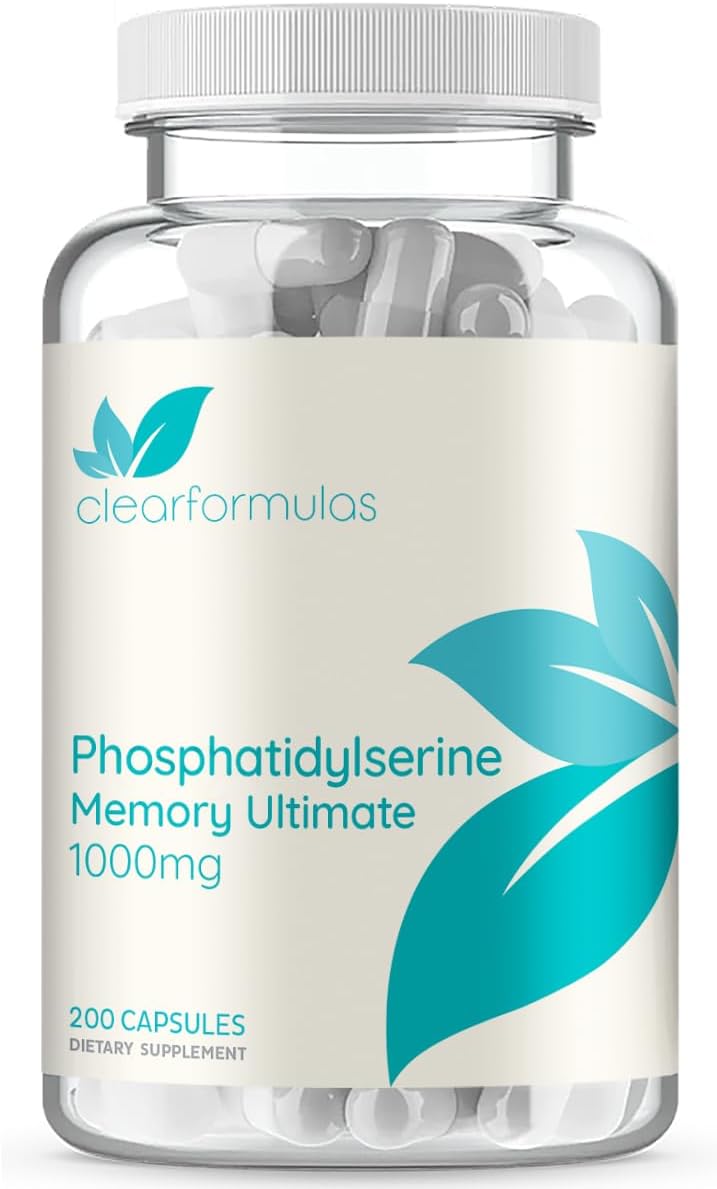 Advanced Memory Support Supplement with Phosphatidylserine, DMAE, Gotu Kola, and Ginkgo Biloba - Non-GMO Vegan Formula for Brain Function - Made in USA (60+ Servings)