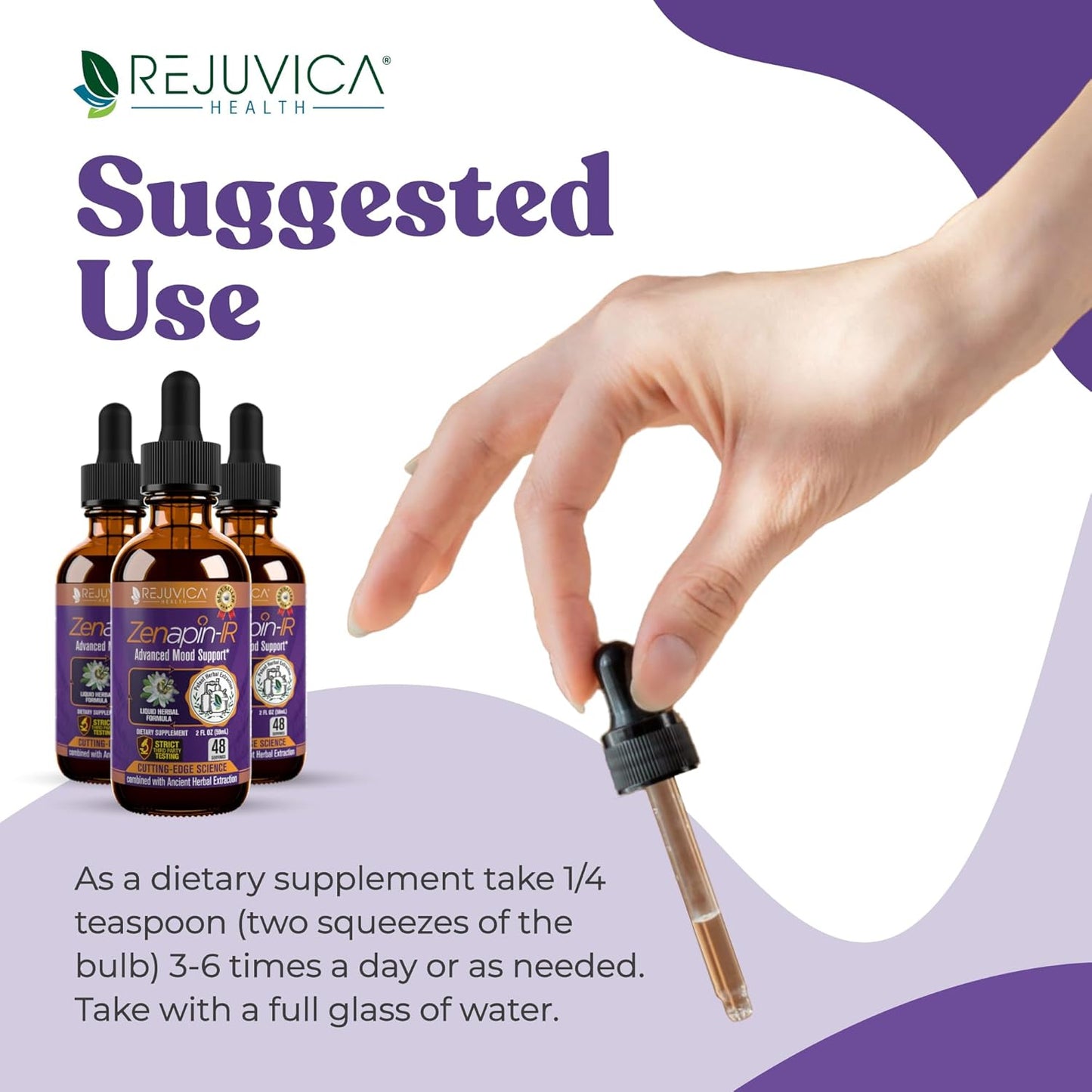 Advanced Mood Support Supplement with Kava Kava, Ashwagandha, Passionflower, and B-Vitamins by Zenapin-IR Rejuvica Health