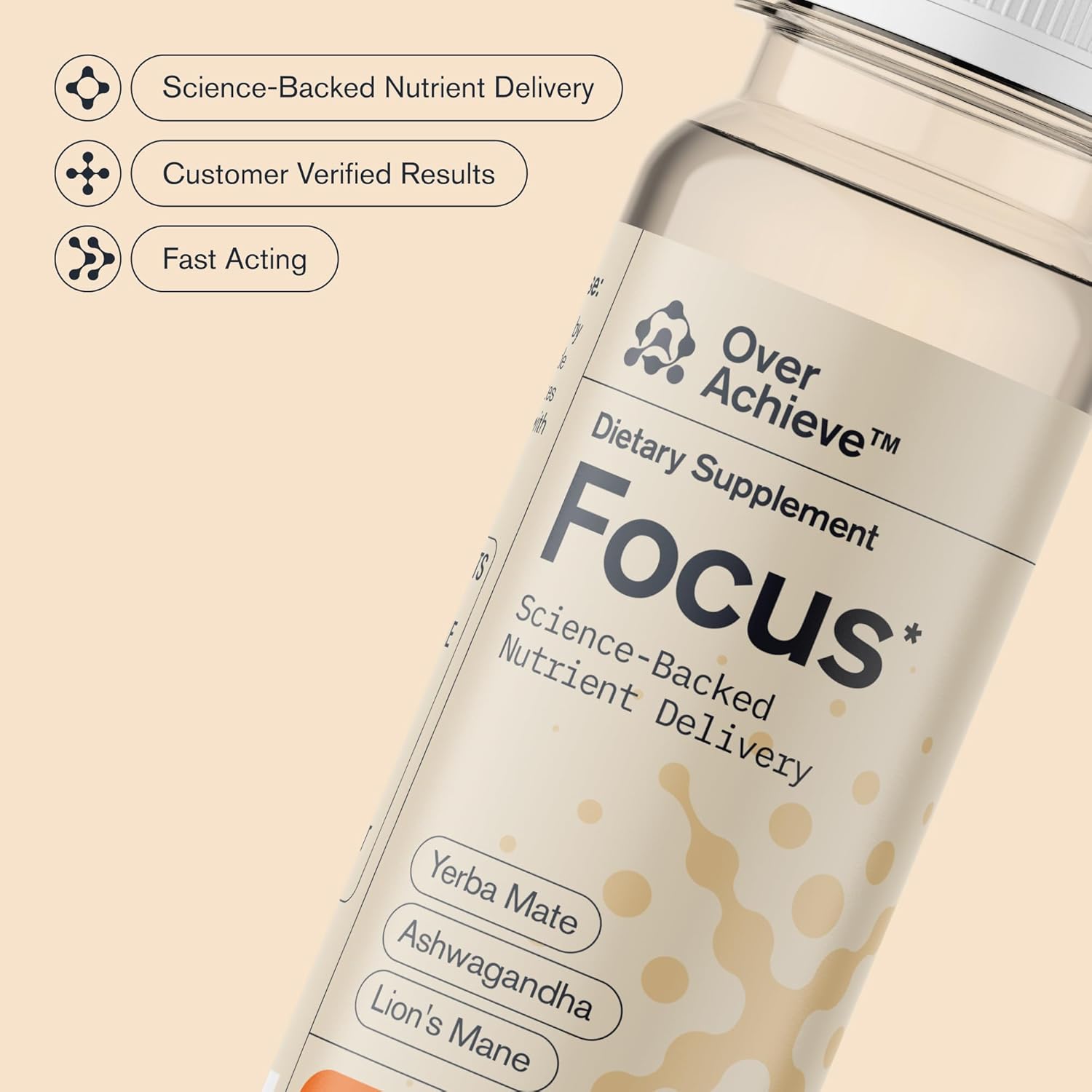 Advanced Nanoscience Technology Supplement Variety Pack - Stress Calming, Sleep Aid, Nootropic Brain Focus - 12 Pack, 2 oz Shot