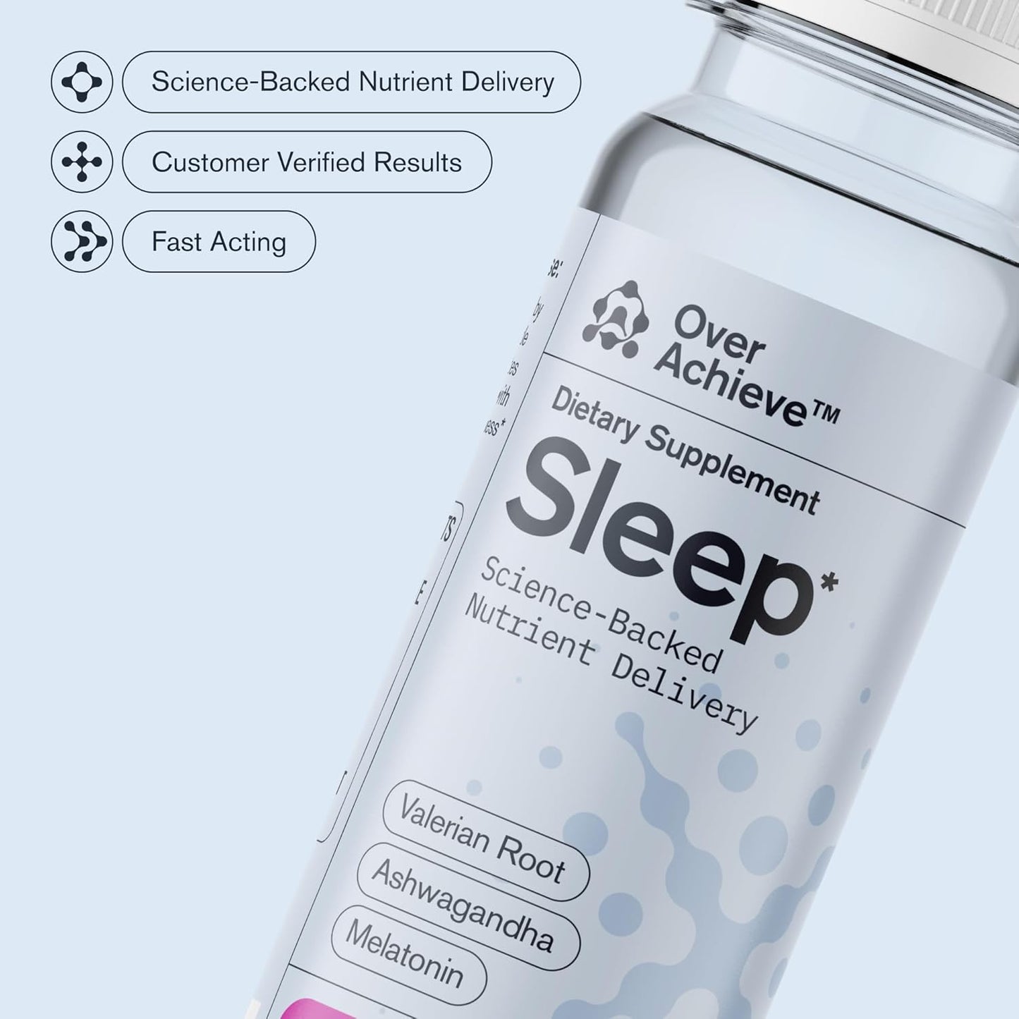 Advanced Nanoscience Technology Supplement Variety Pack - Stress Calming, Sleep Aid, Nootropic Brain Focus - 12 Pack, 2 oz Shot