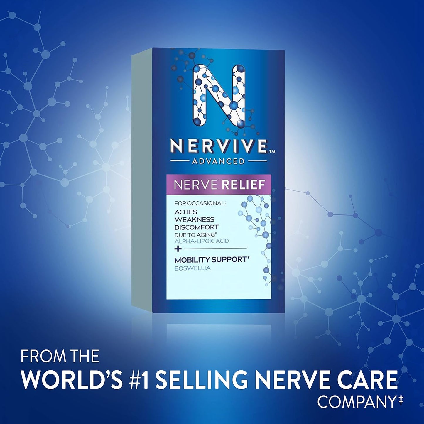 Advanced Nerve Relief + Mobility Supplement with Alpha Lipoic Acid & Boswellia for Nerve Aches & Weakness, 30 Tablets