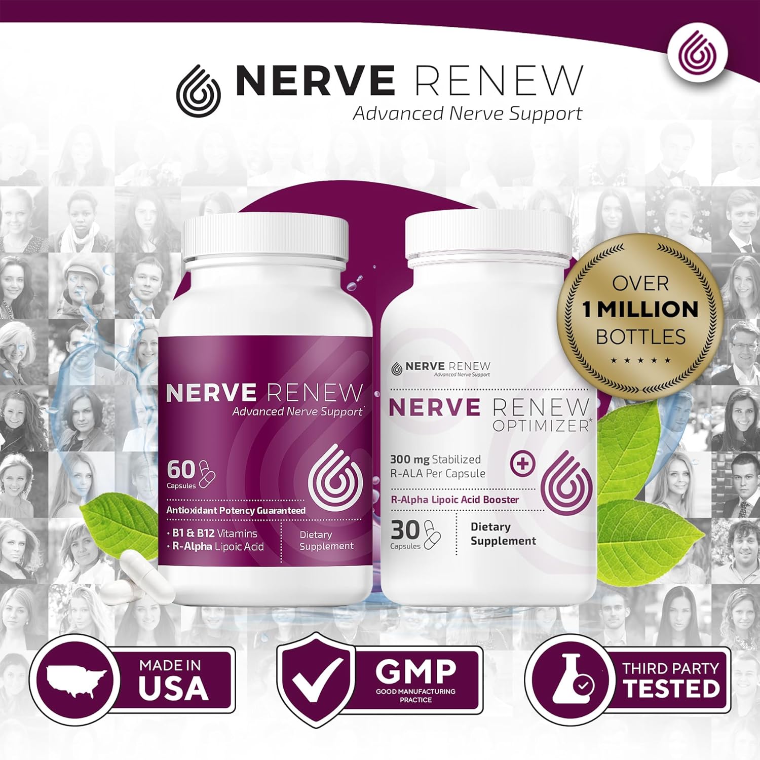 Advanced Nerve Renew Supplement Bundle - Optimal Nerve Support and Accelerated Relief - 30-Day Supply